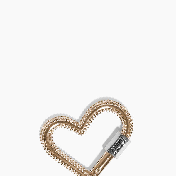 Light It's A Love Thing Heart Carabiner Designer Leather Handbag