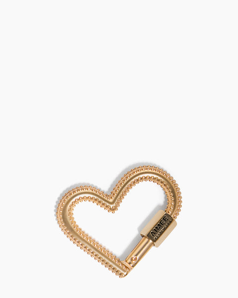 Aimee Kestenberg | Heart Key Fob Spikes Satin Gold With Silver