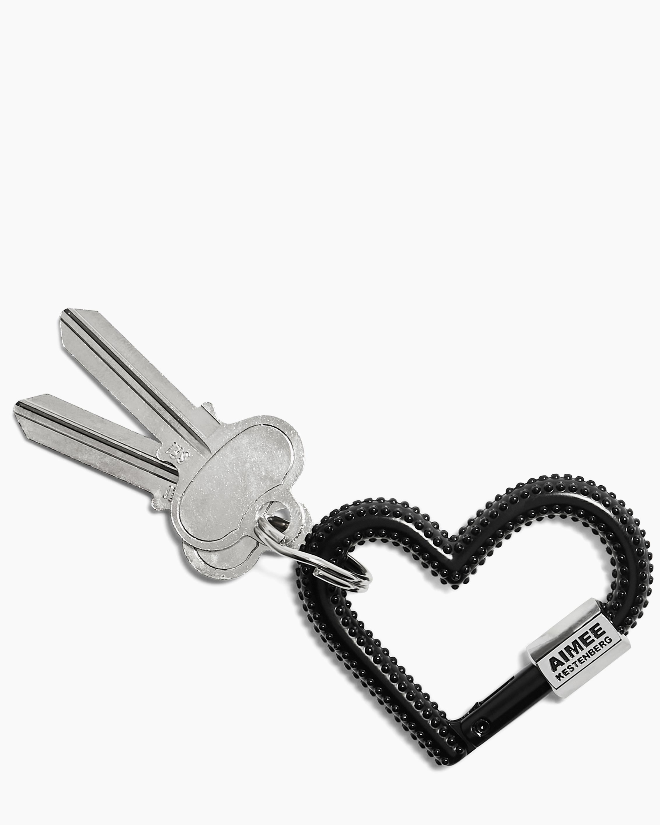 Satin It's A Love Thing Heart Carabiner Designer Leather Handbag