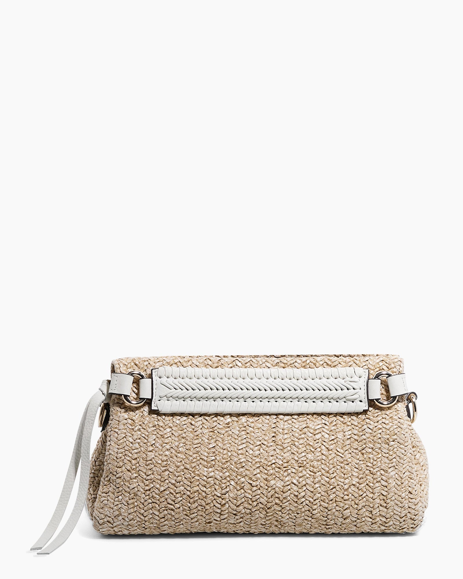 All For Love Convertible Crossbody Clutch Straw with Vanilla Aimee Kestenberg