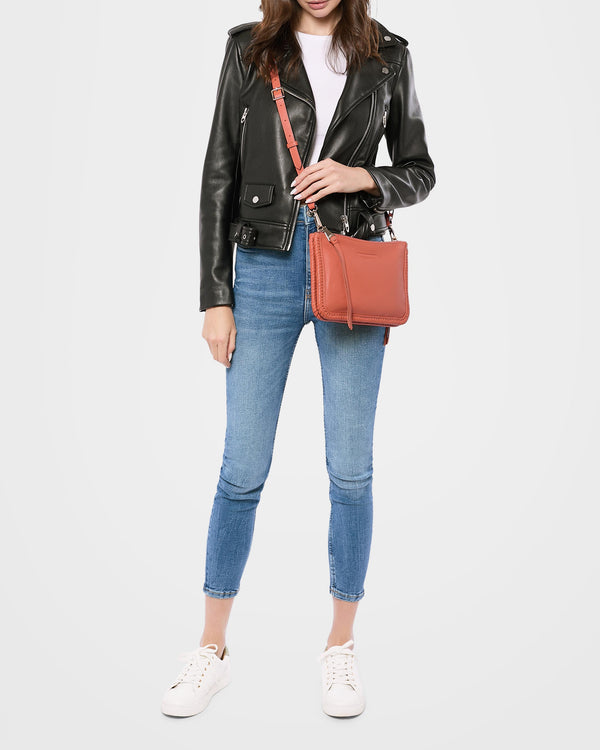 Famous Double Top Zip Crossbody