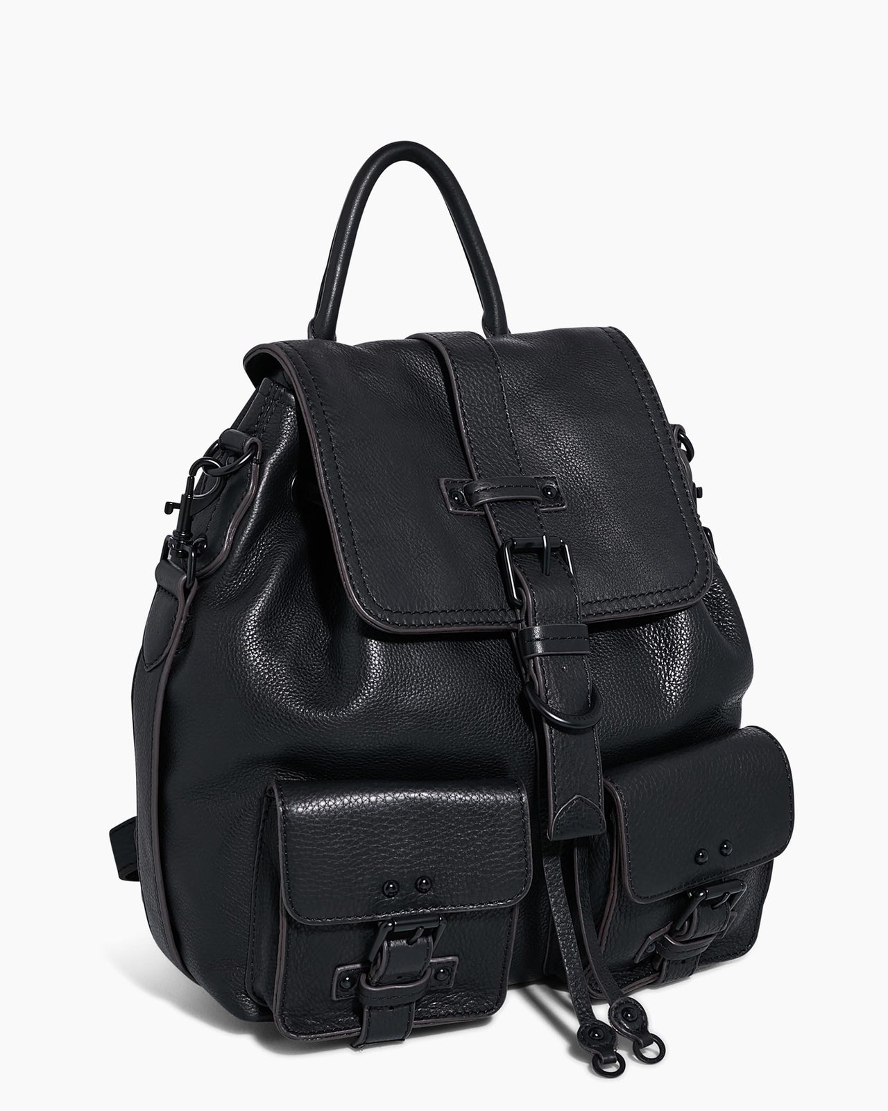 Aimee Kestenberg Leather Saddle Up Backpack,Black Aimee Kestenberg Leather Saddle Up Backpack,Black