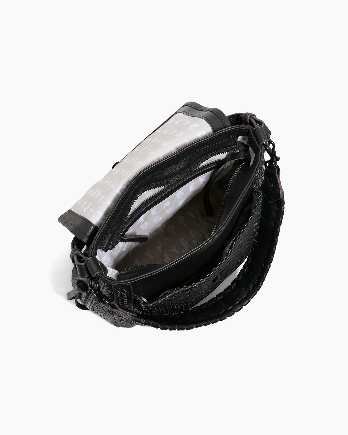 Black All For Love Novelty Convertible Shoulder Designer Leather
