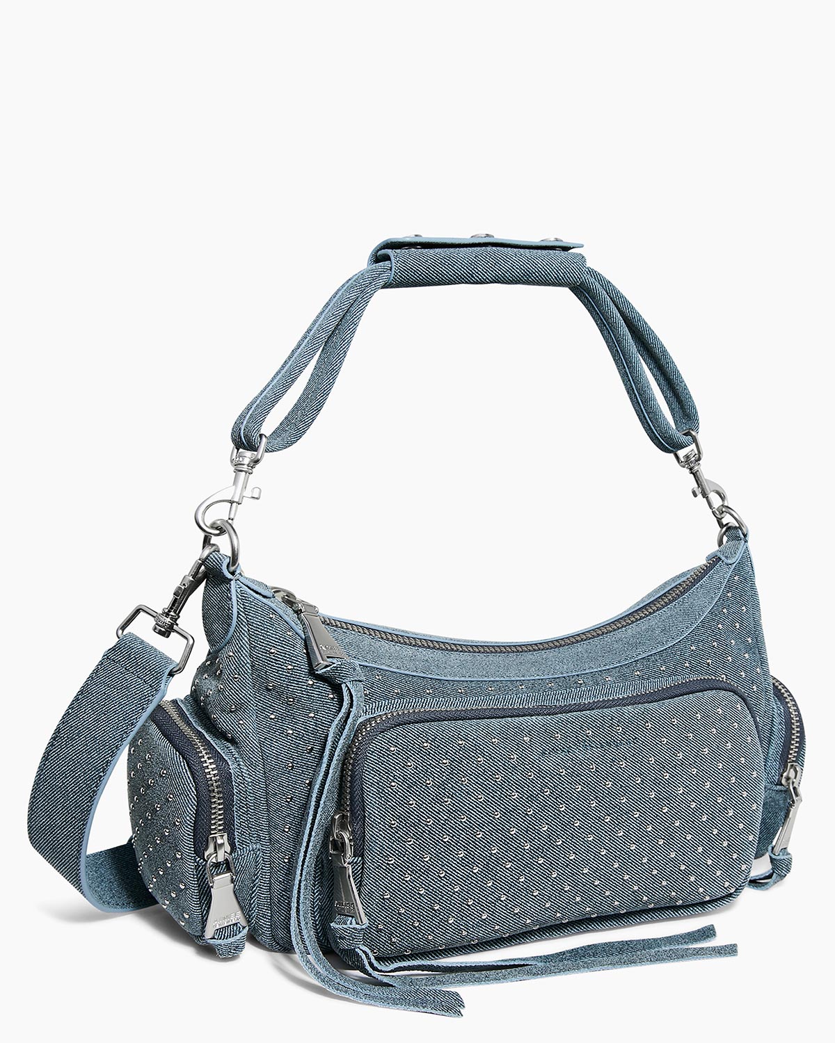 Denim Away We Go Novelty Convertible Shoulder Designer Leather