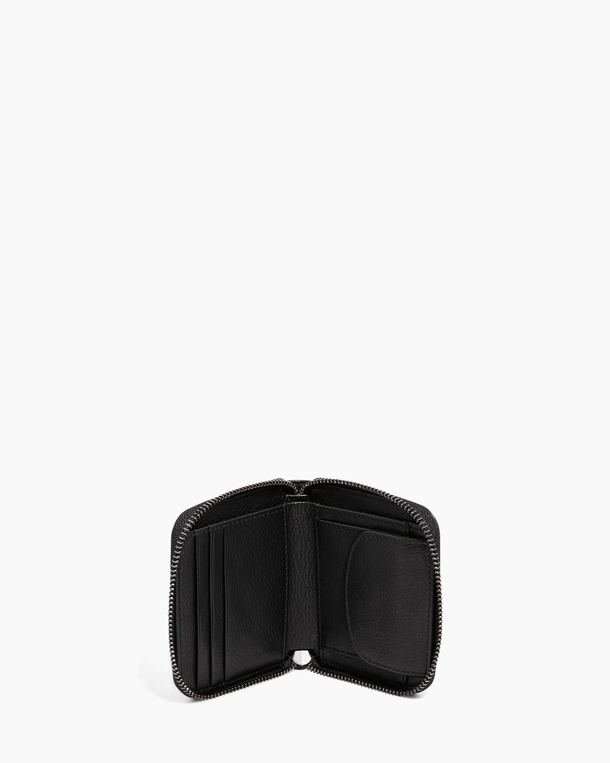 Black Bowery Double Zip Around Wallet Designer Leather Handbag For