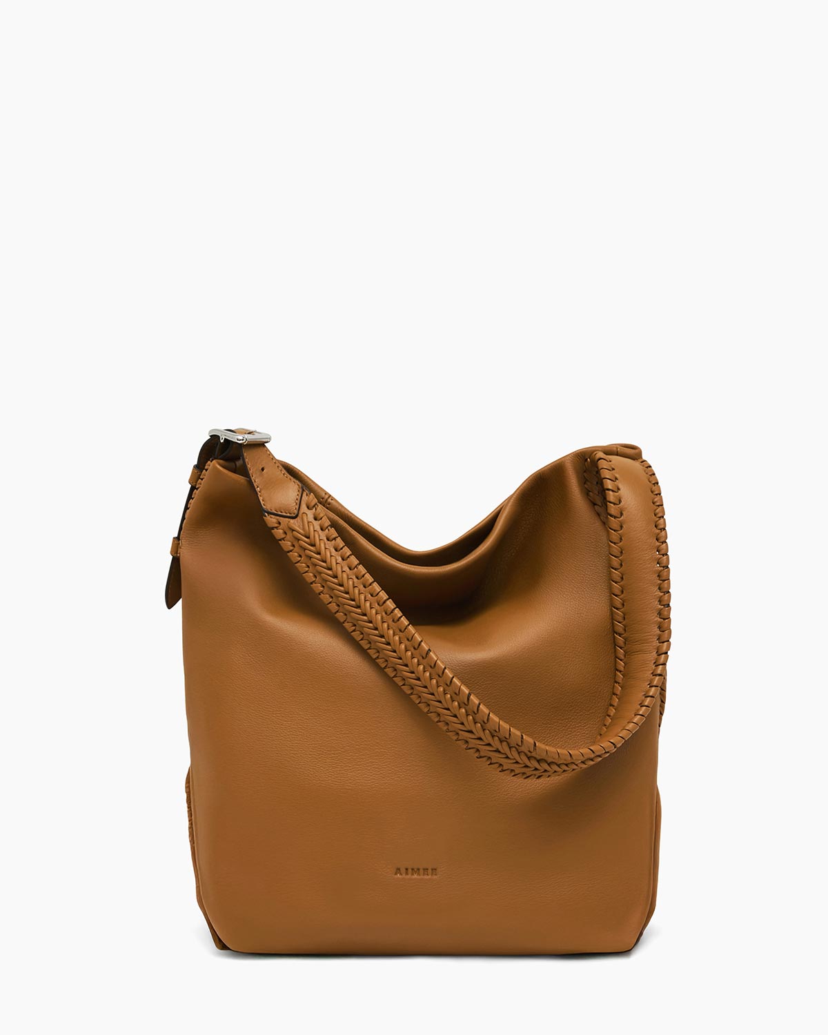 Latte All For Love Bucket Designer Leather Handbag For Women