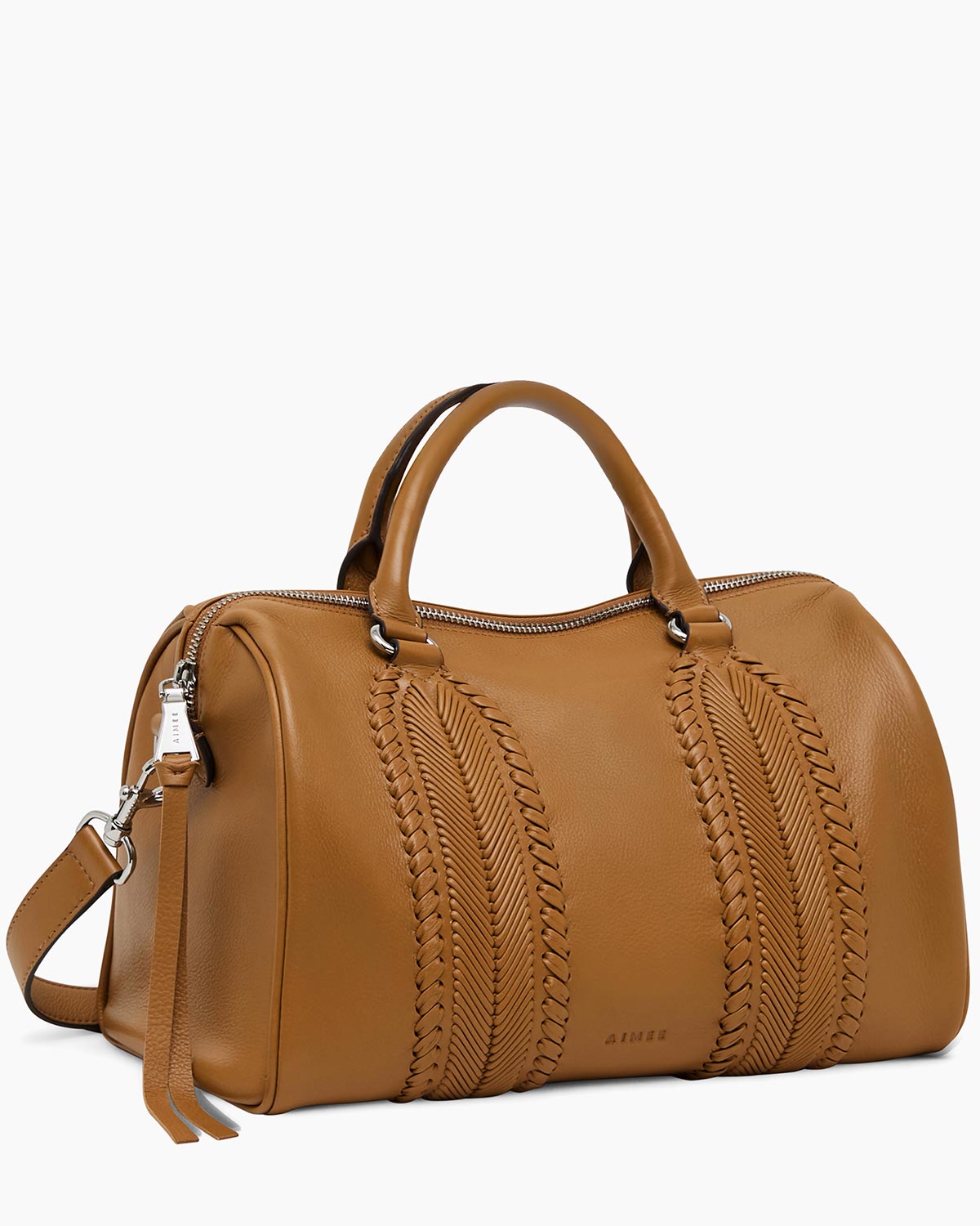 Latte All For Love Satchel Designer Leather Handbag For  display picture 2