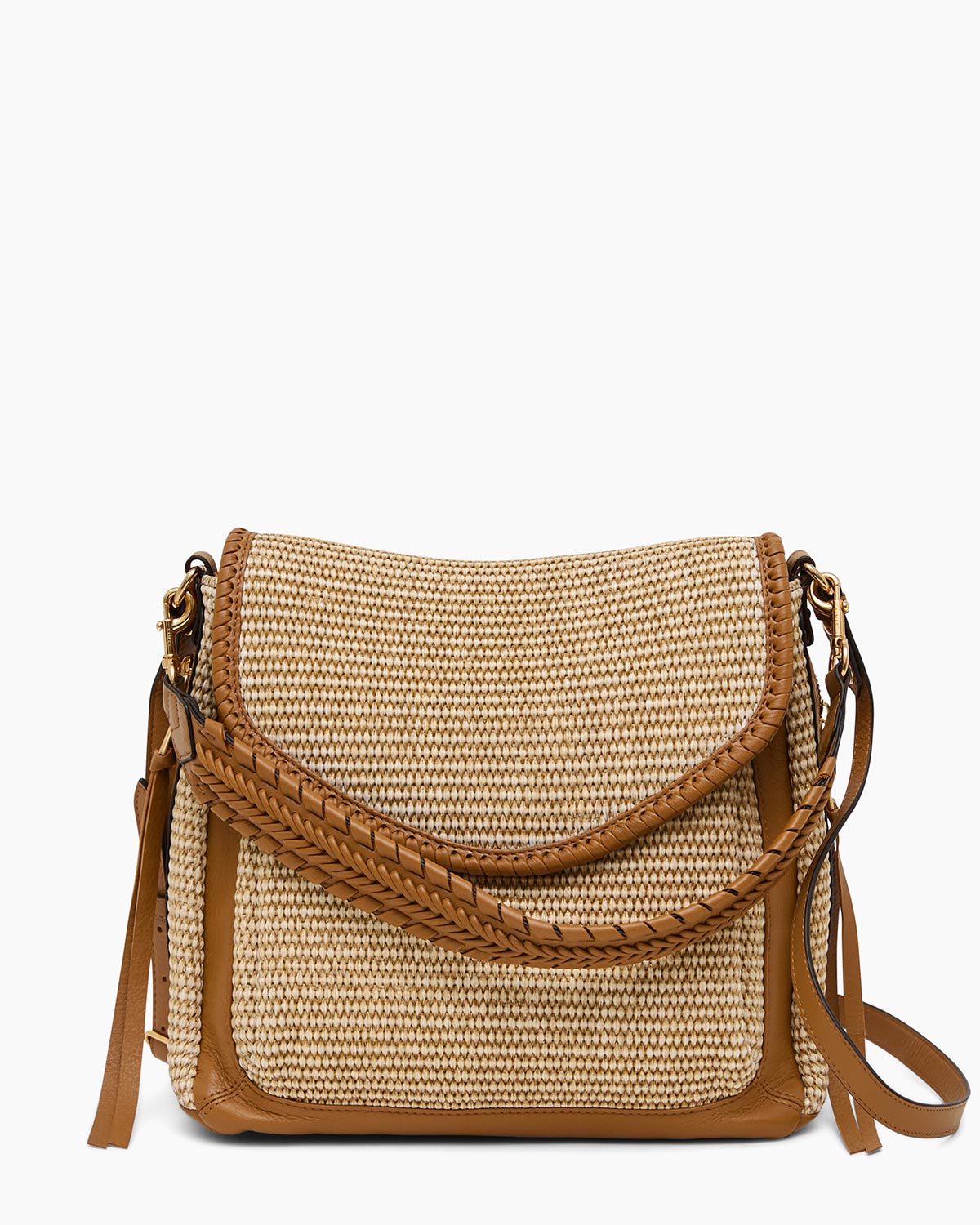 Raffia All For Love Convertible Shoulder Designer Leather Handbag