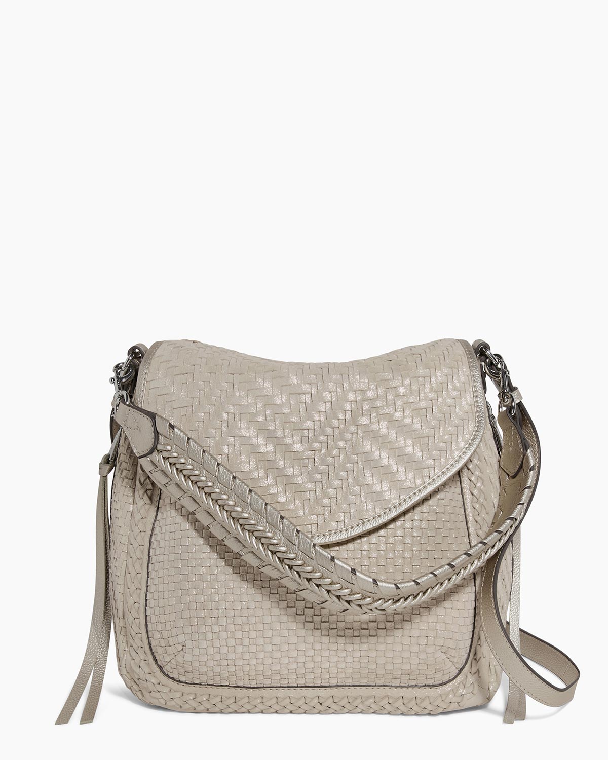 Woven All For Love Novelty Convertible Shoulder Designer Leather