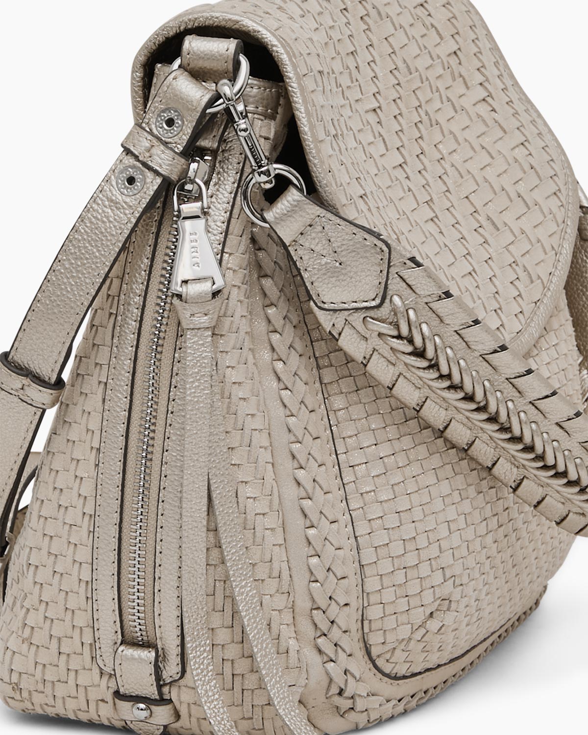 Woven All For Love Novelty Convertible Shoulder Designer Leather