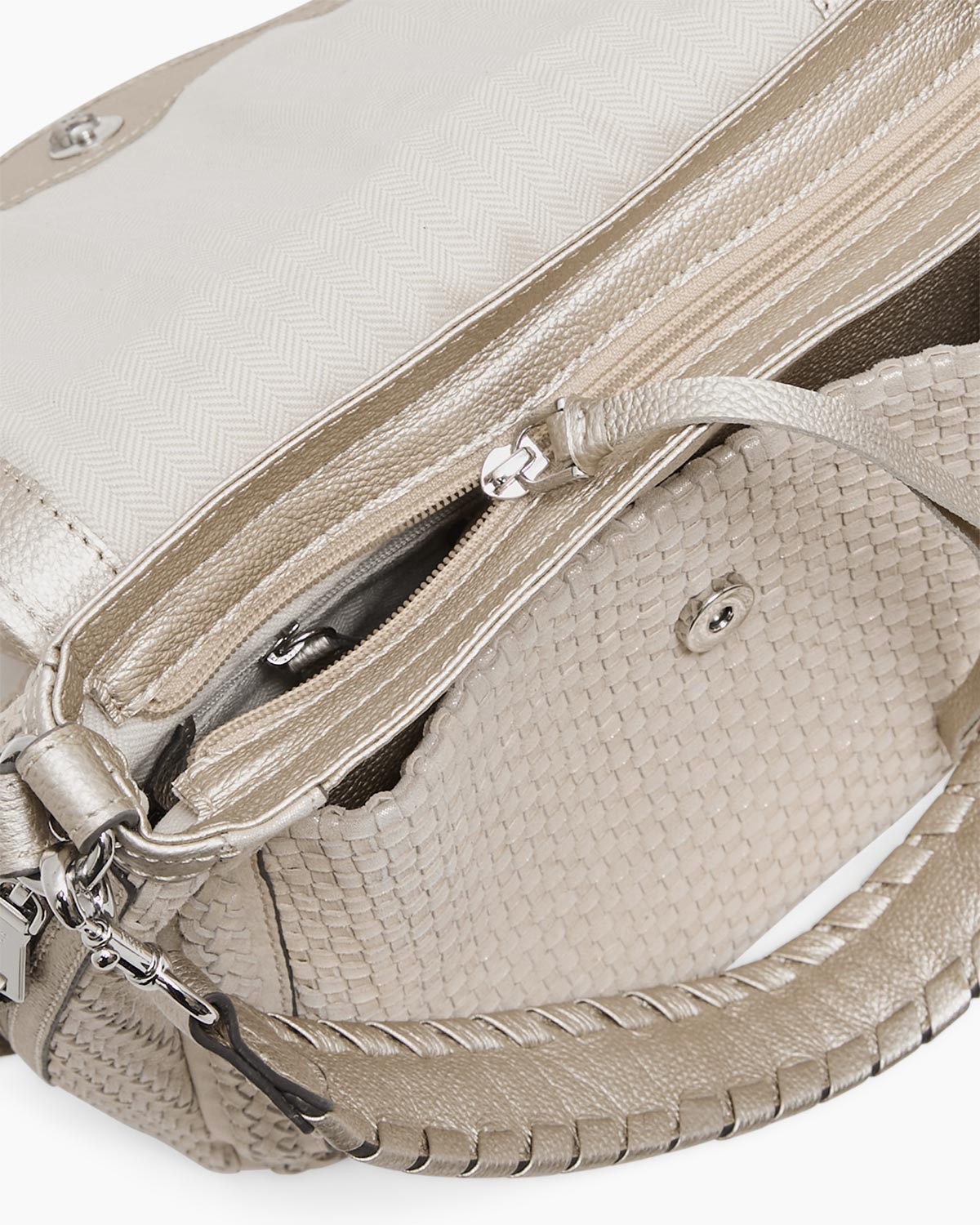 Woven All For Love Novelty Convertible Shoulder Designer Leather
