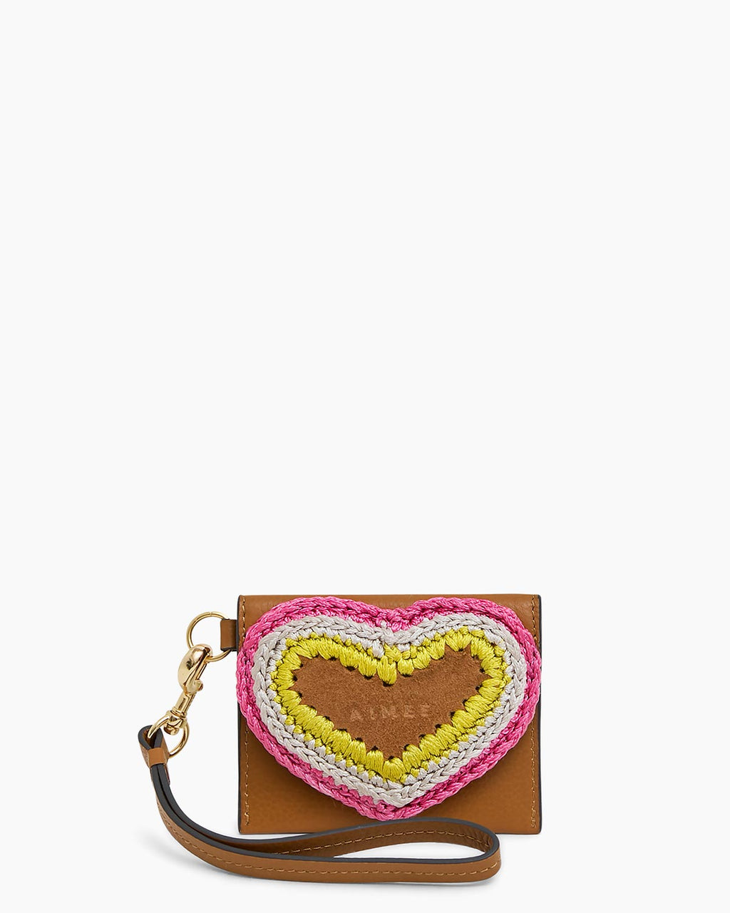 Crochet Heart Wristlet Wallet