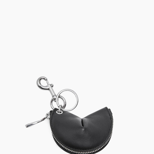 Black Fortune Zip Charm Designer Leather Handbag For Women | AIMEE