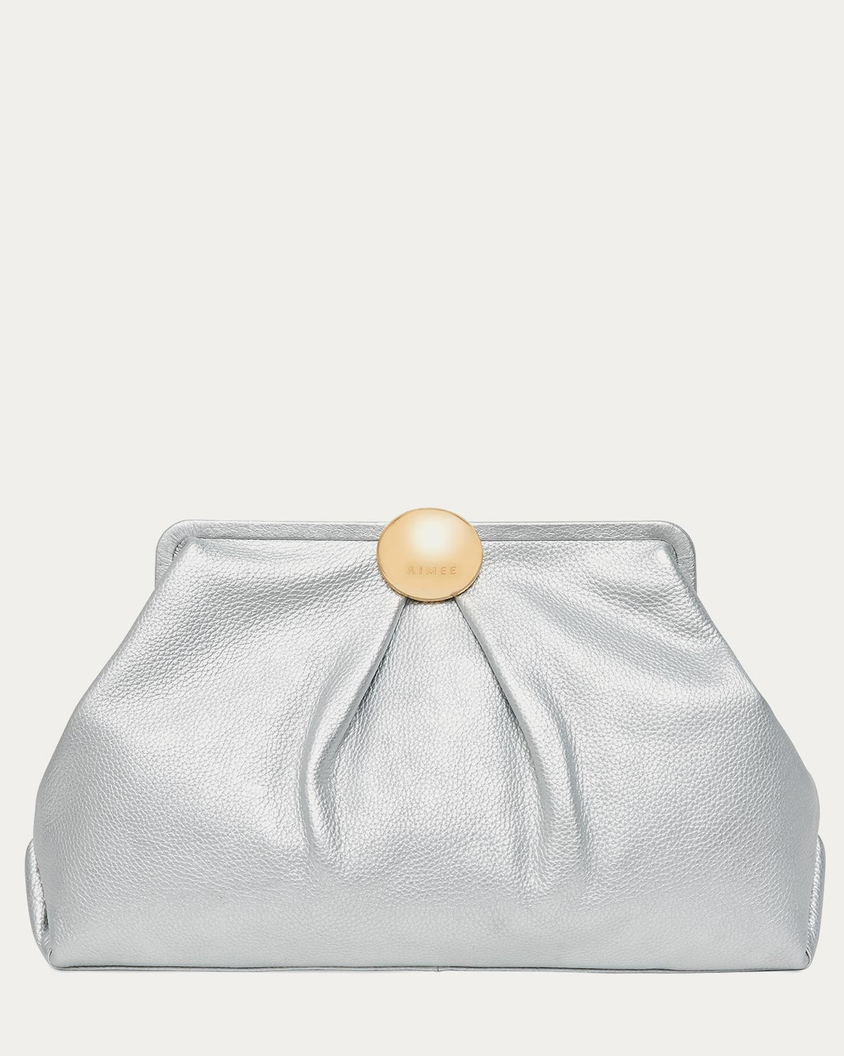 Pearlized Full Circle XL Clutch Designer Leather Handbag For Women 