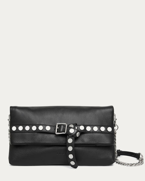 Black Jagger Clutch Designer Leather Handbag For Women | AIMEE by
