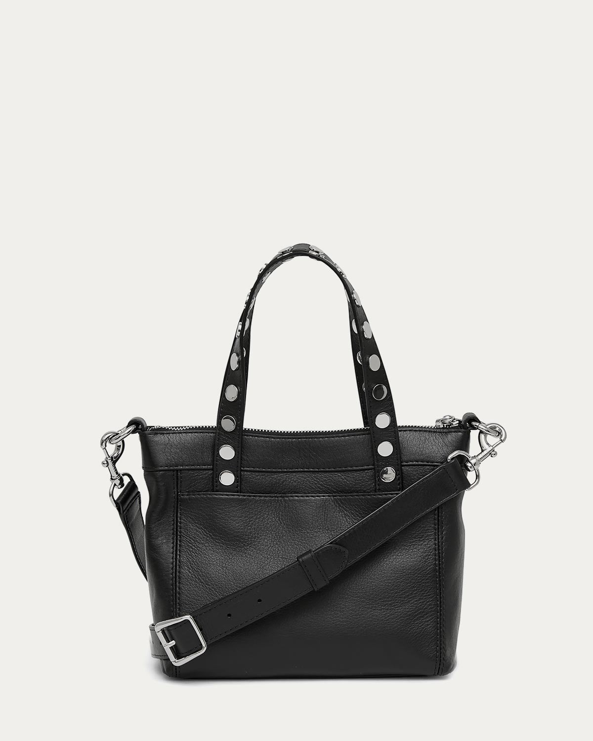 Black Jagger Mini Tote Designer Leather Handbag For Women | AIMEE