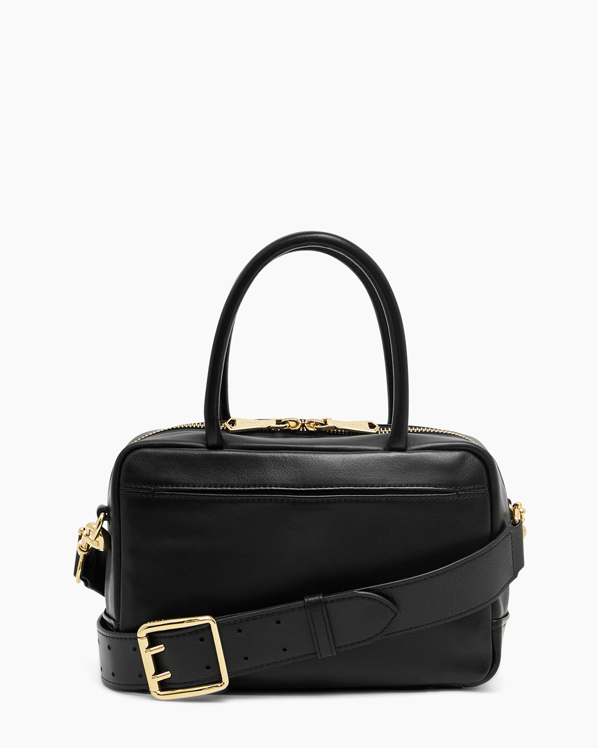 Black Ritual Midsize Satchel Designer Leather Handbag For Women