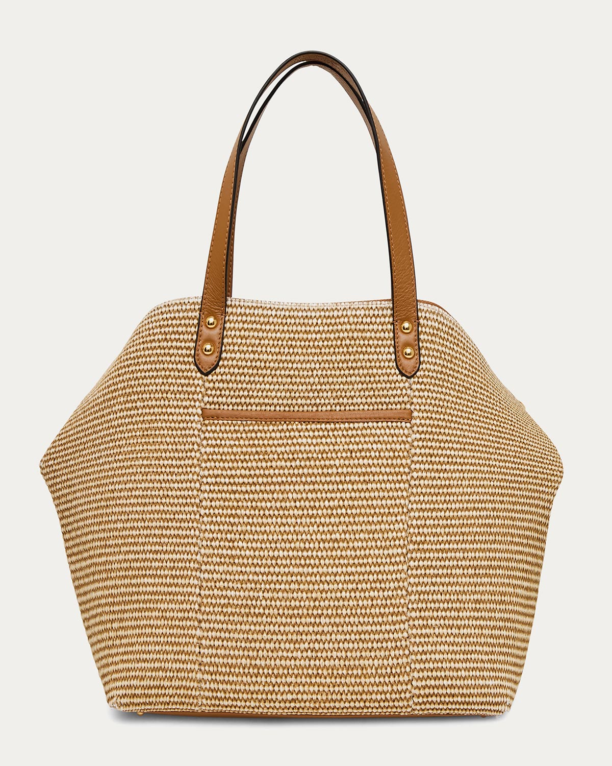 Raffia Roma Convertible Tote Designer Leather Handbag For Women