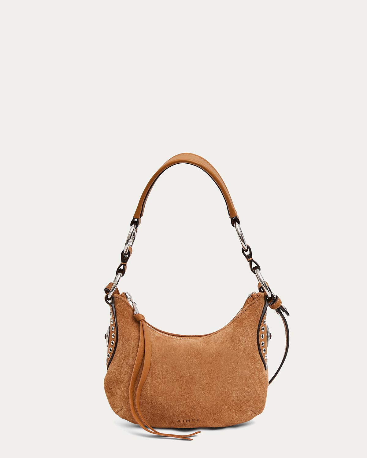 Latte Roma Mini Crossbody Designer Leather Handbag For Women