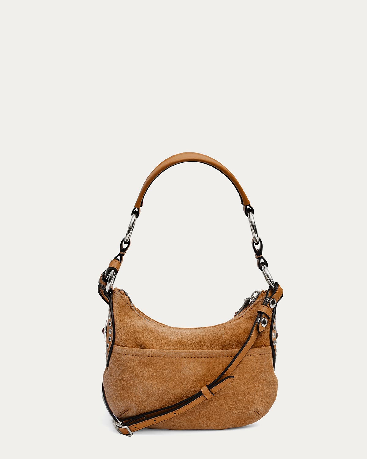 Latte Roma Mini Crossbody Designer Leather Handbag For Women