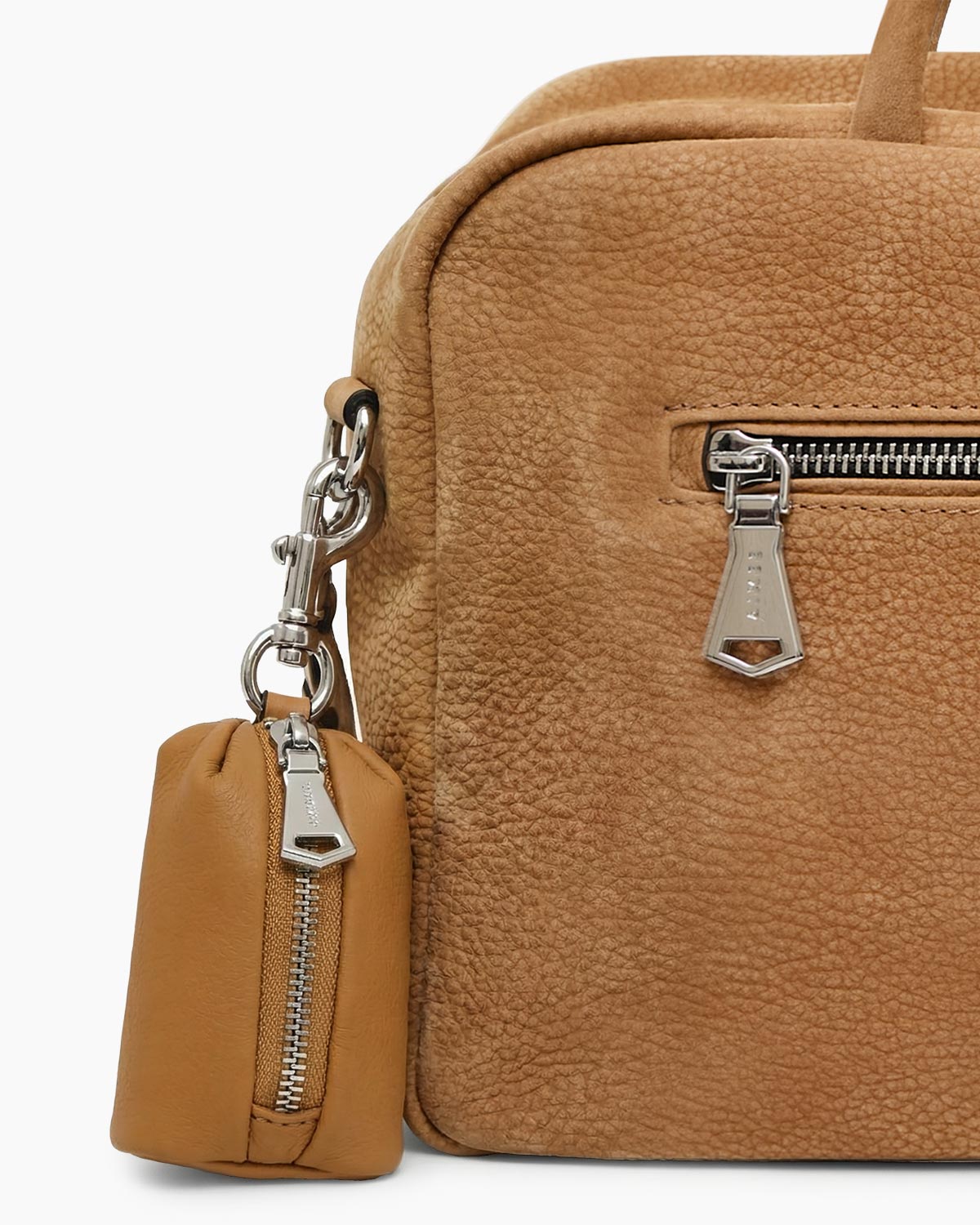 Latte Tamitha Keyfob Designer Leather Handbag For Women | AIMEE by