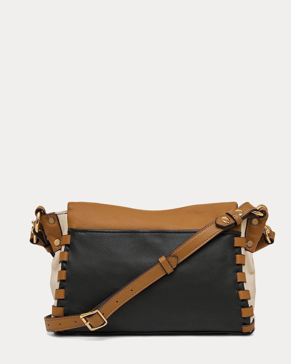 Latte Zen Convertible Crossbody Designer Leather Handbag For Women