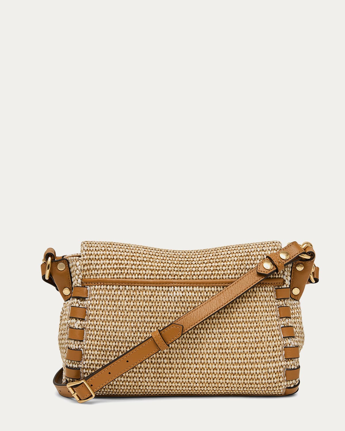 Raffia Zen Convertible Crossbody Designer Leather Handbag For