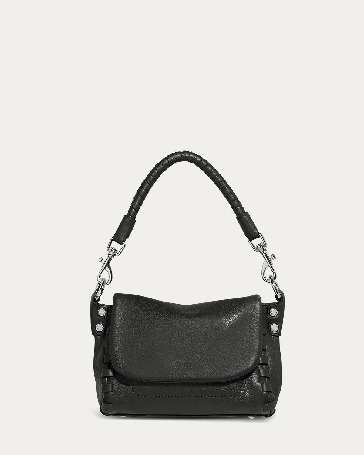 Black Zen Mini Crossbody Designer Leather Handbag For Women