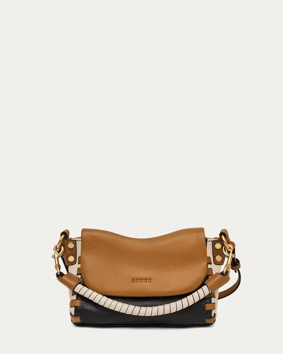 Karen　ベージュ Latte Zen Mini Crossbody Designer Leather Handbag For Women