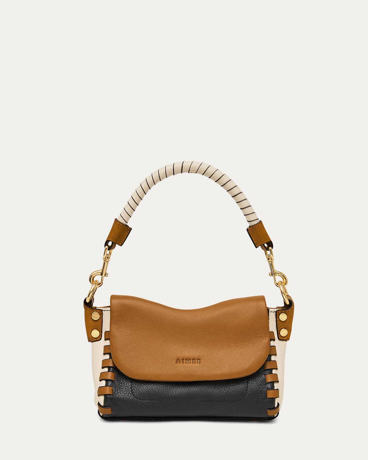Latte Zen Mini Crossbody Designer Leather Handbag For Women