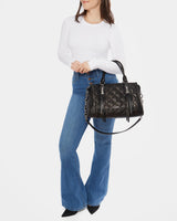 Maven Quilted Convertible Satchel