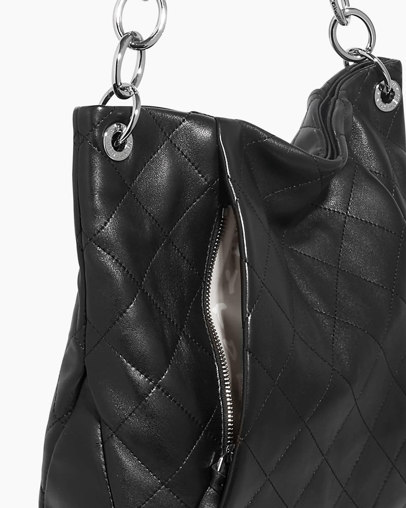 Chanel Black Quilted Soft Patent Shoulder Bag