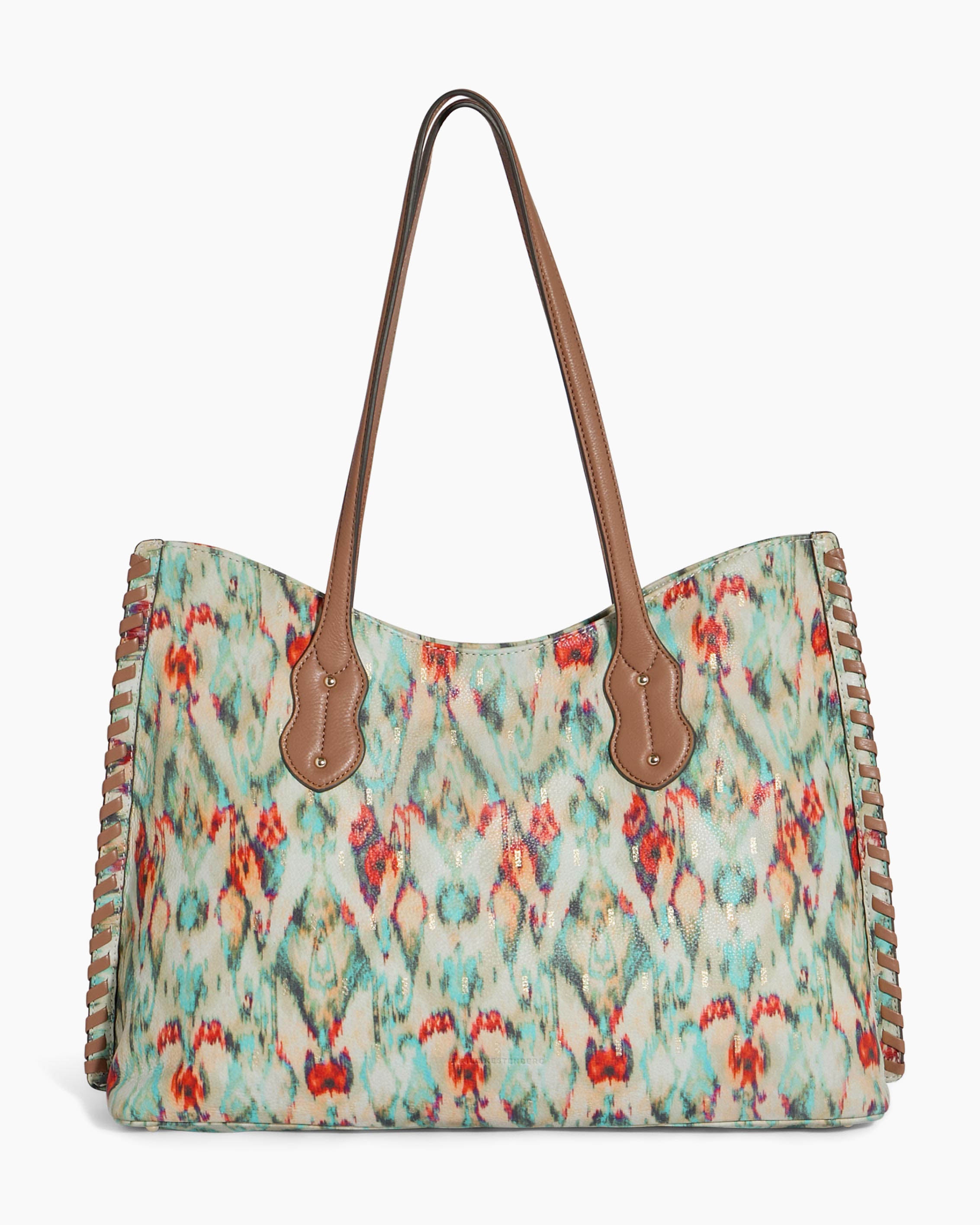 Ikat Complete Me Novelty Tote Designer Leather Handbag For Women 