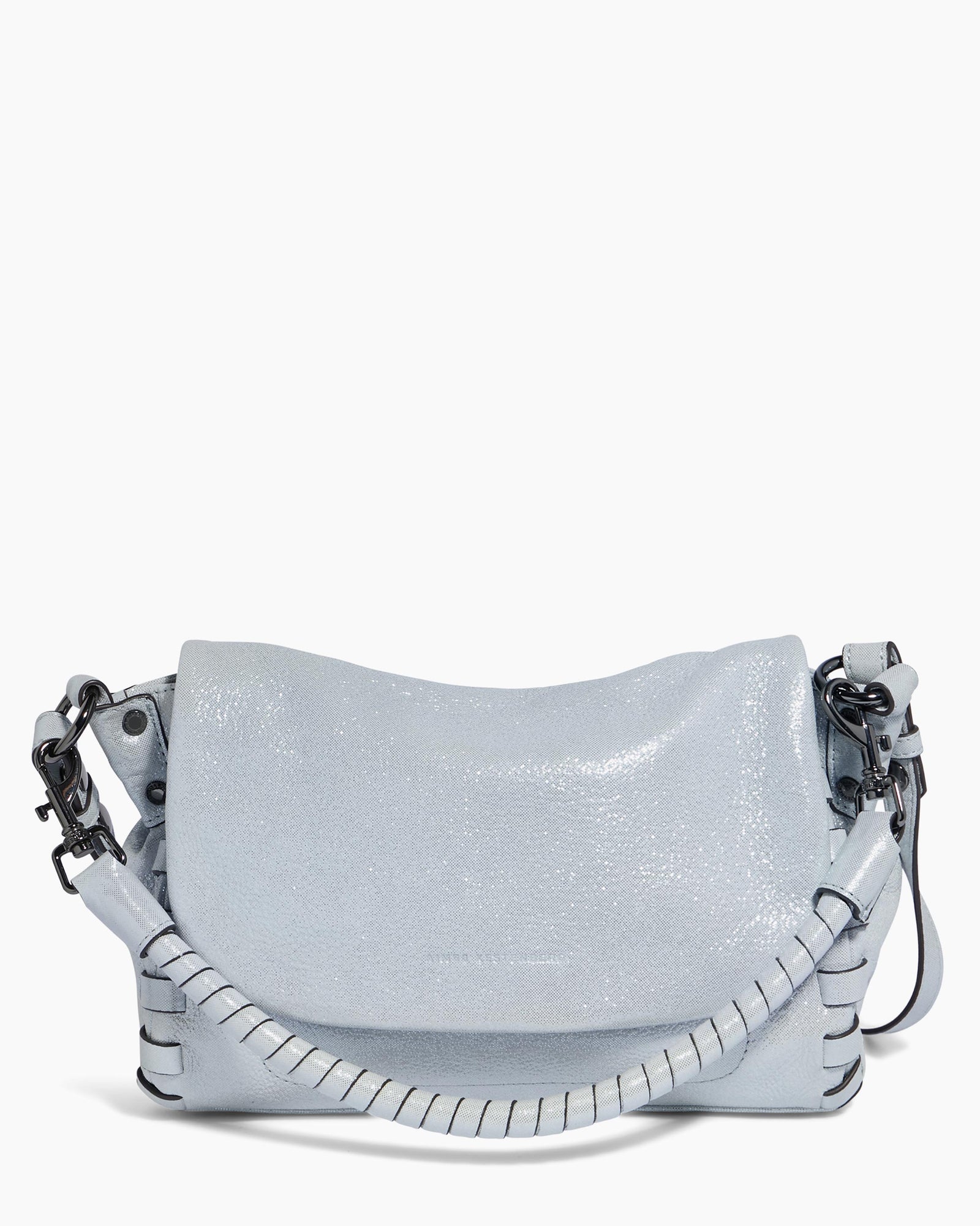 New Aimee Kestenberg Leather Clutch Bag Blue Snakeskin