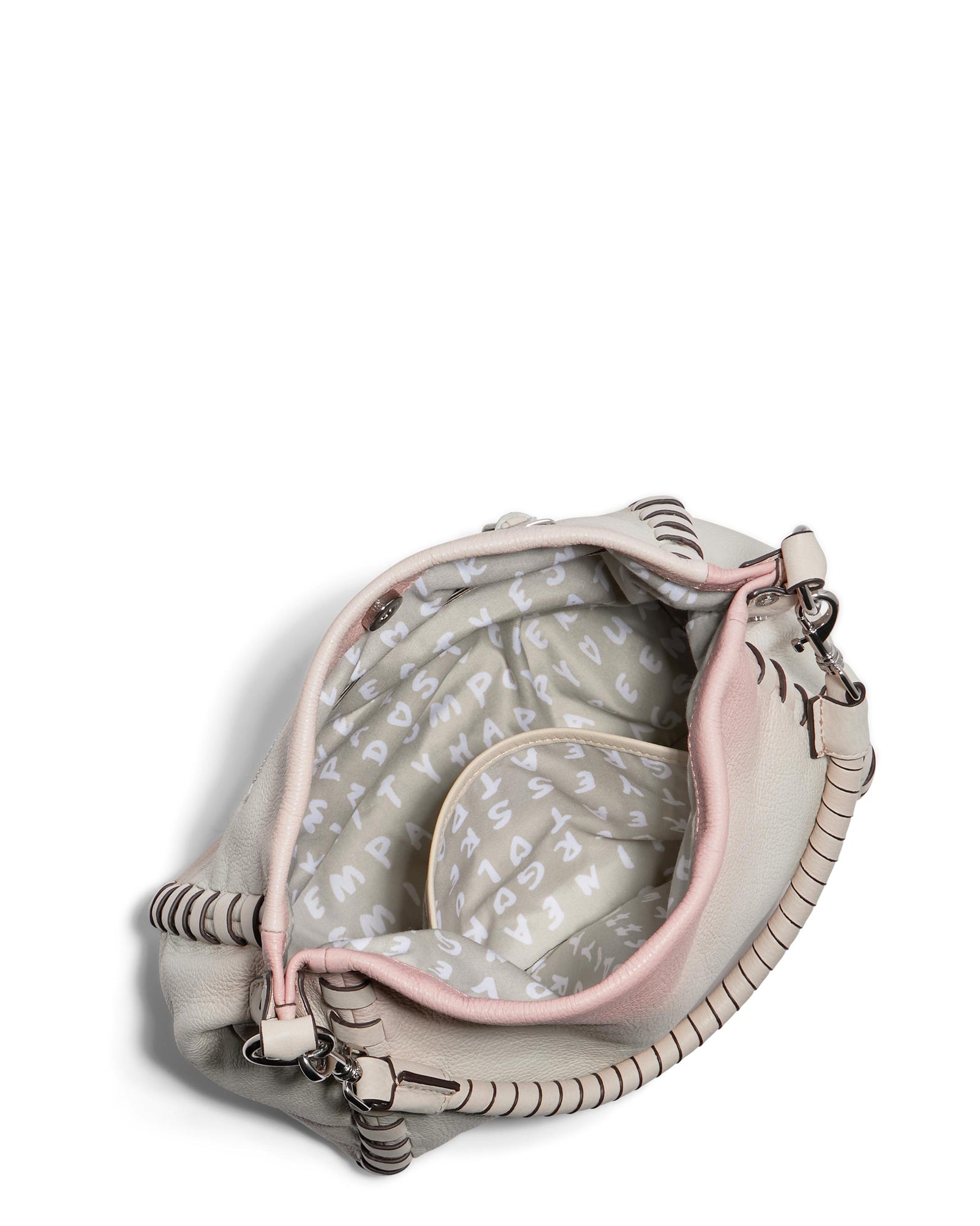 Dextera bangle, Magnetic closure, White, Rose gold-tone