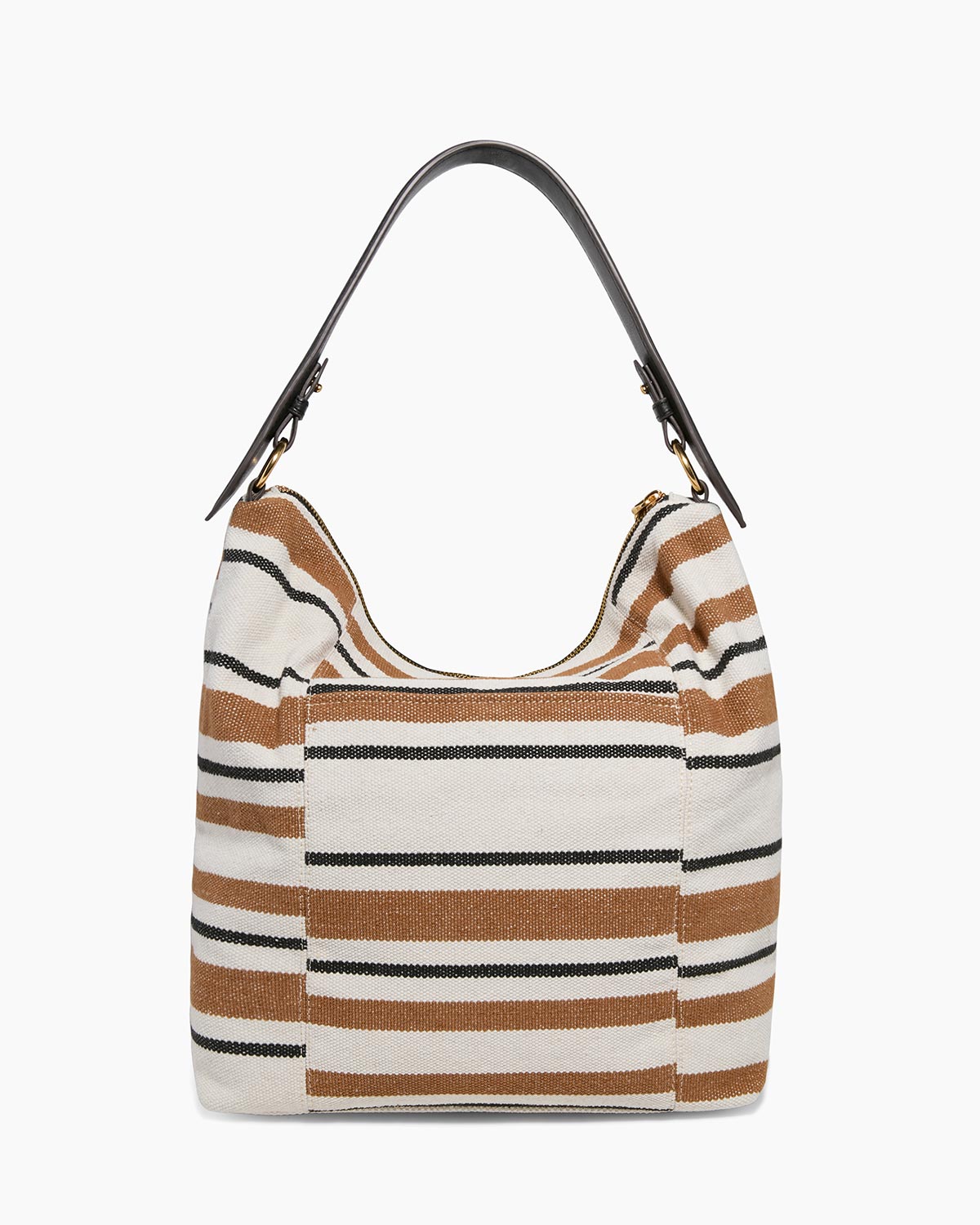 Neutral Ava Ziptop Hobo Designer Leather Handbag For Women | AIMEE
