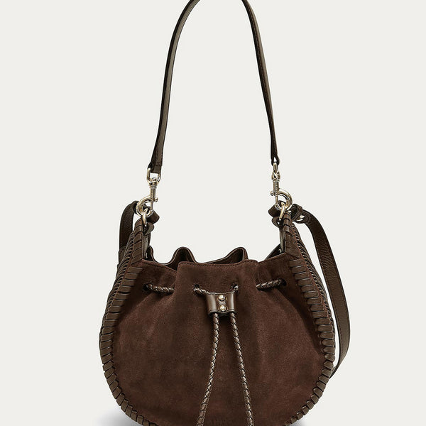 Fudge Suede All For Love Drawstring| AIMEE by Aimee Kestenberg
