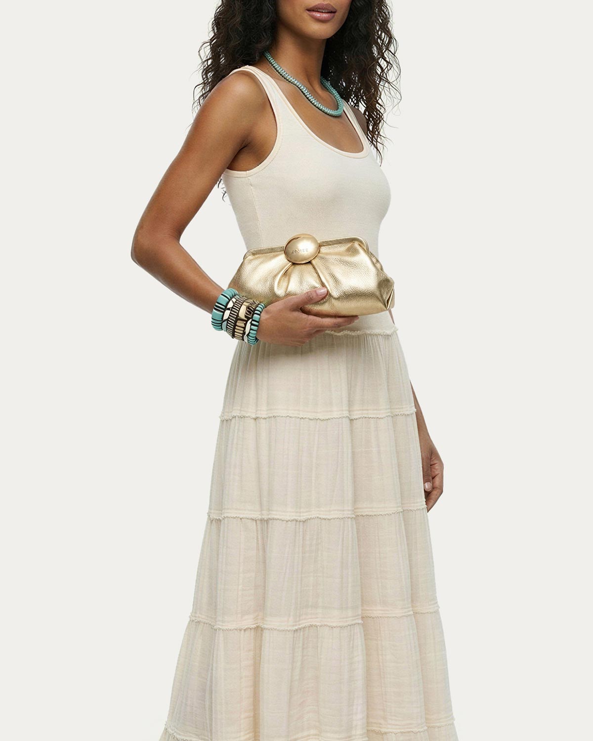 gold dress clutch AIMEE Full Circle and formal eveningwear alike—a Women's size:14 Tracy Embellished Feather Maxi plus size bodycon dress