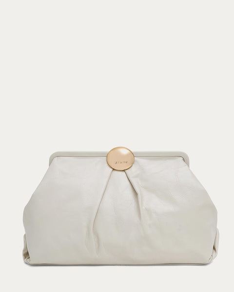 Chalk Crinkle Full Circle XL Clutch| AIMEE by Aimee Kestenberg