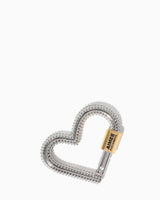 It's A Love Thing Heart Key Fob With Spikes Silver - front