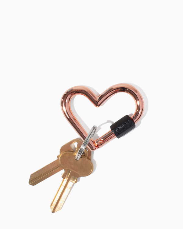 It's A Love Thing Heart Key Fob Rose Gold - key chain