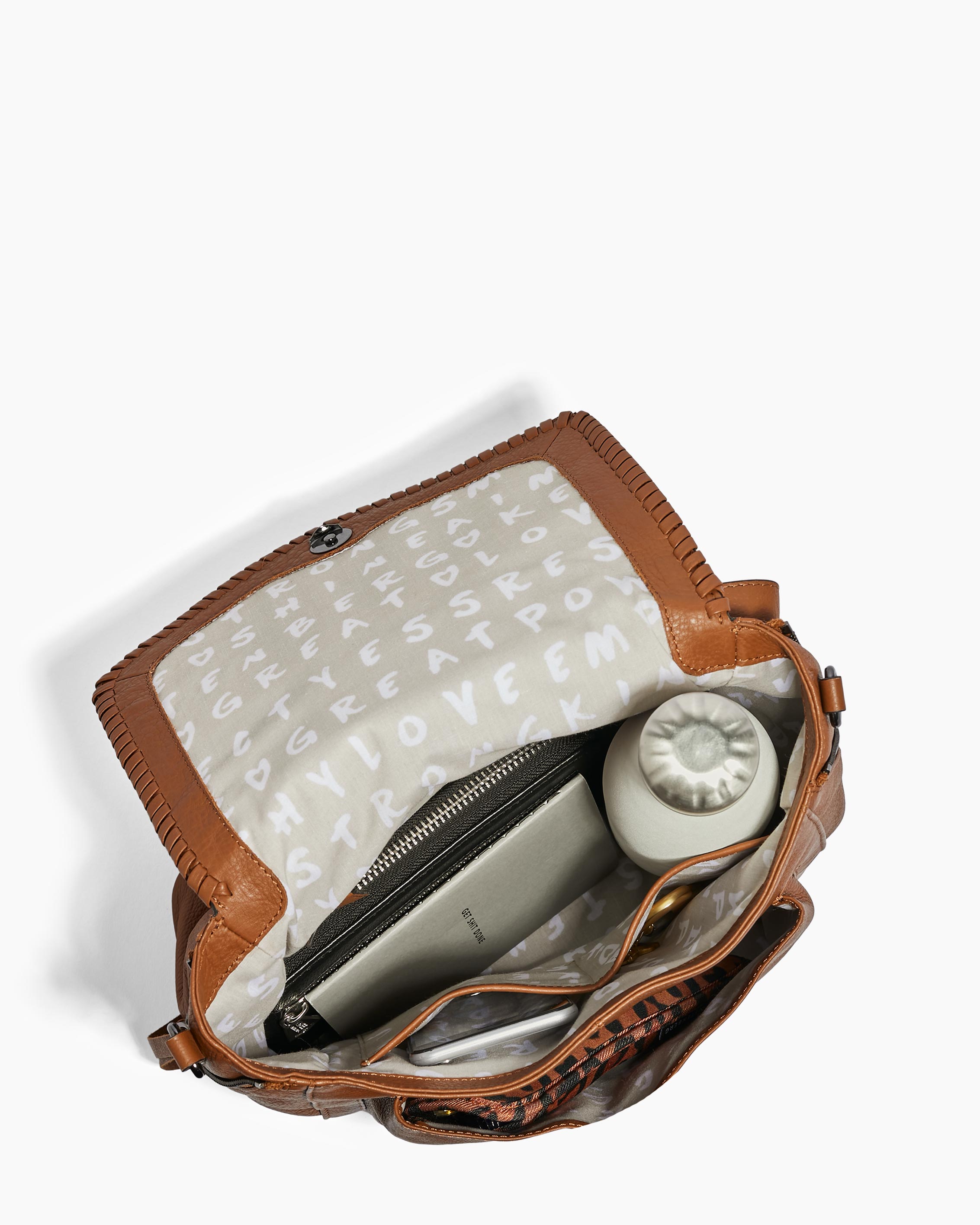 Chestnut All For Love Convertible Backpack Designer Leather