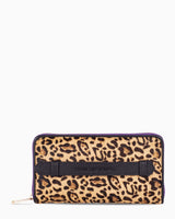 Dusk Till Dawn Large Zip Around - Small Leopard Haircalf Front 