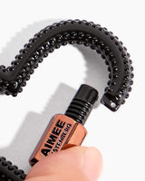 It's A Love Thing Heart Carabiner With Spikes Silver - open