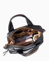 Night Is Young Satchel - rose gold bubble lamb interior functionality