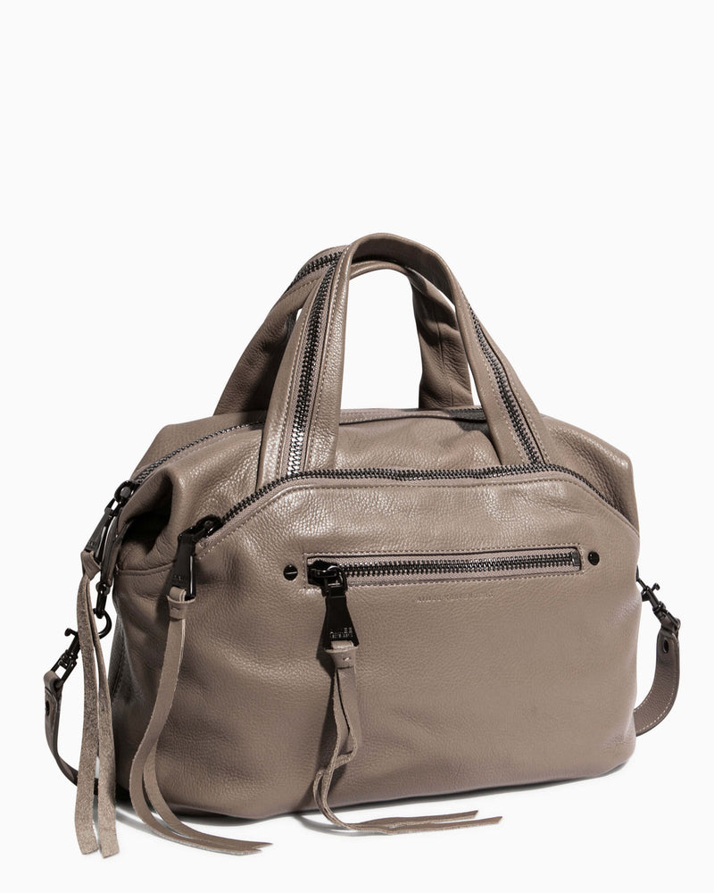 Night Is Young Satchel - charcoal side angle