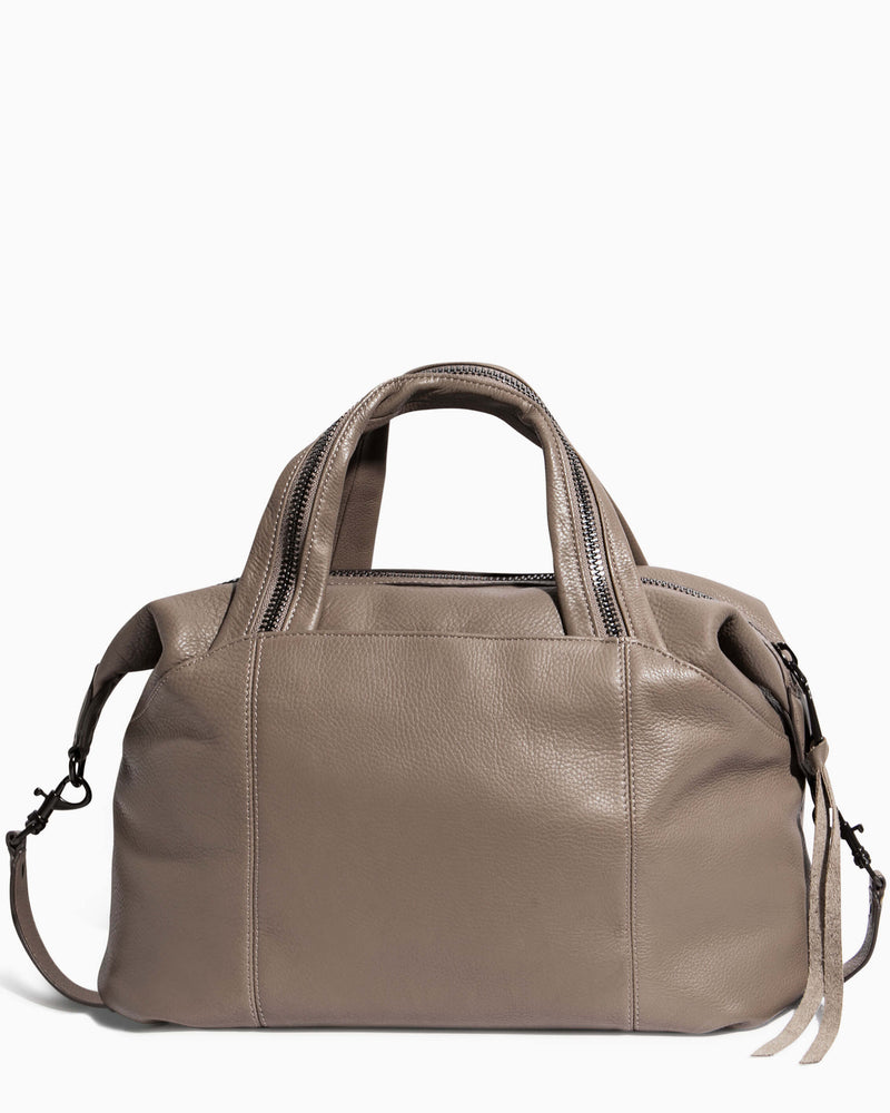 Night Is Young Satchel - charcoal back