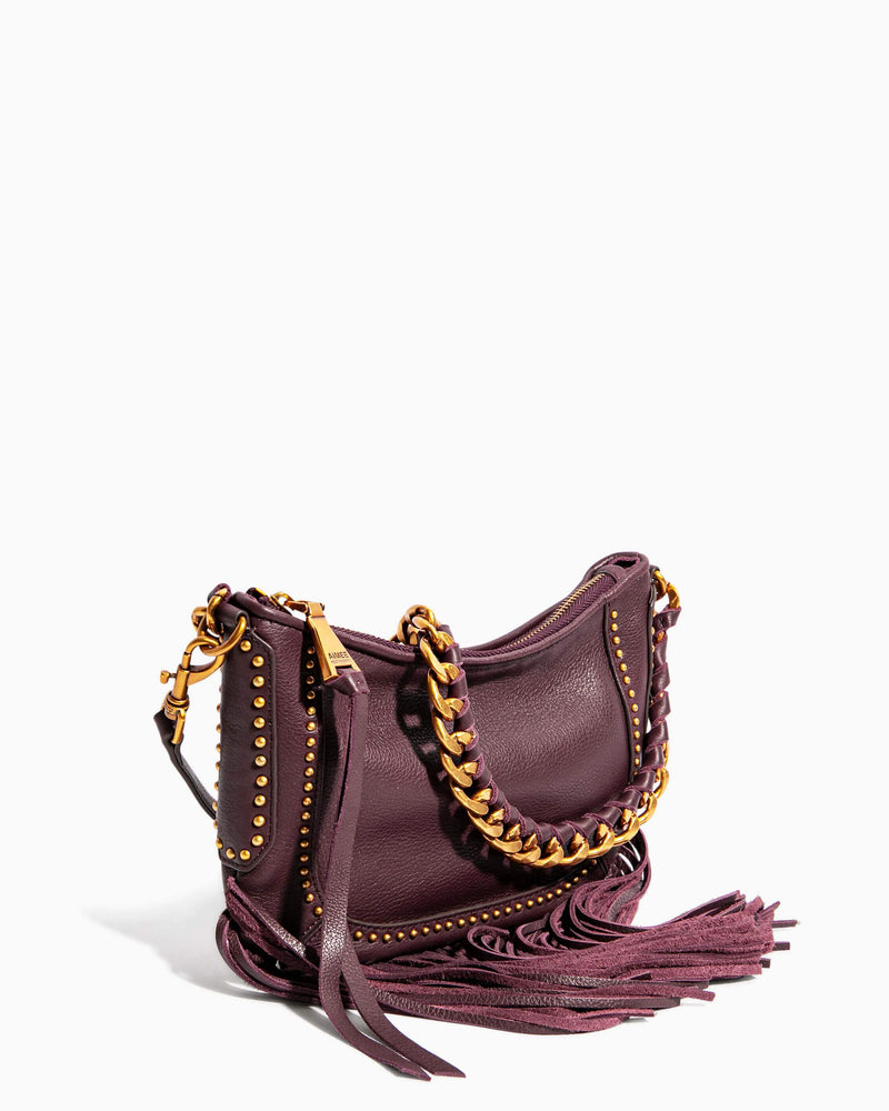 Take Me Out Fringe Crossbody Olive - side angle