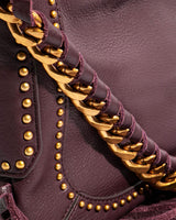 Take Me Out Fringe Crossbody Olive - chain strap detail