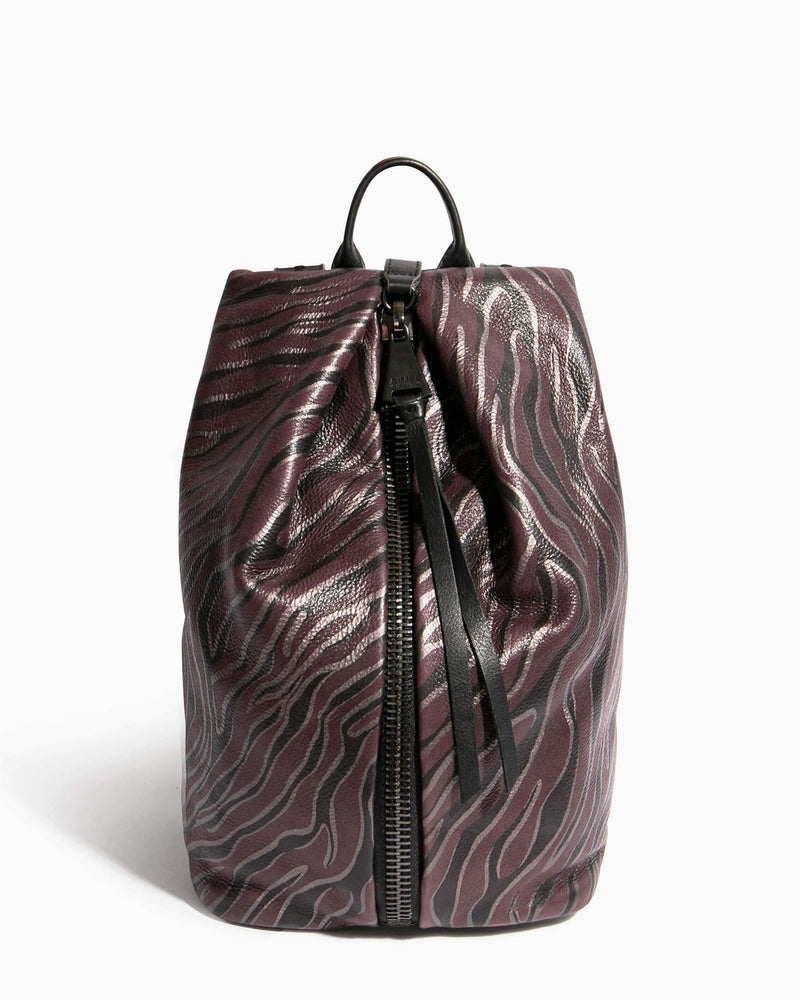 Tamitha Backpack Merlot Zebra - front